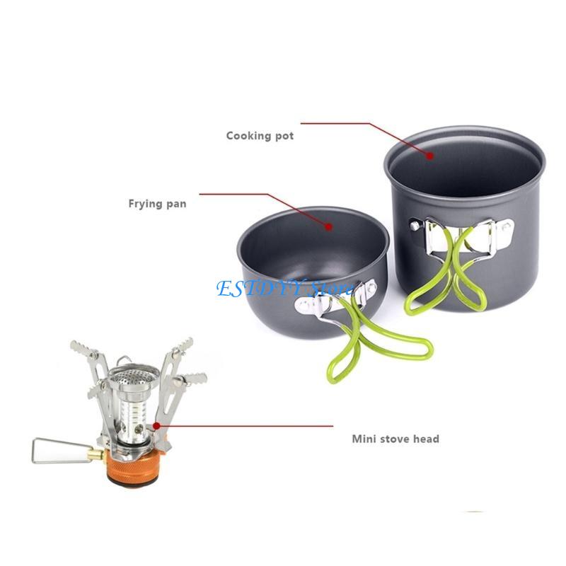 Camping Cooking With Gas - G6DE Camping Cookware Kits Folding Utensils