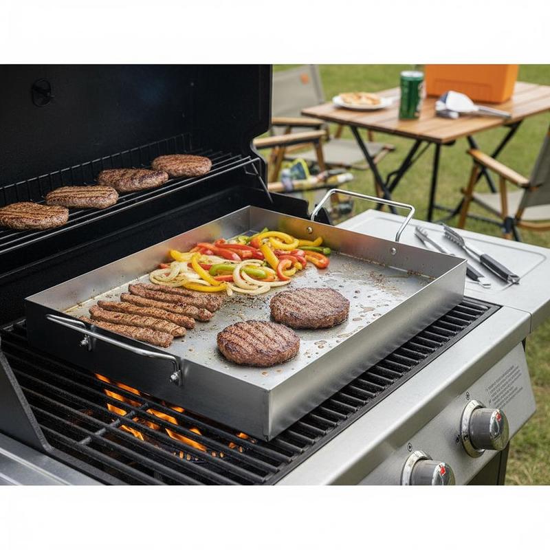 Camping Cooking Area - Free Shipping-Rectangular Flat Top Plate 17x13