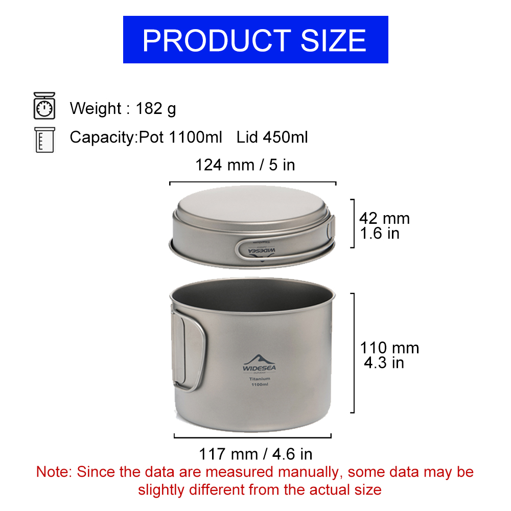 Widesea Ultralight Titanium Ca - огляд і ціна Camping Cooking Set Compact
