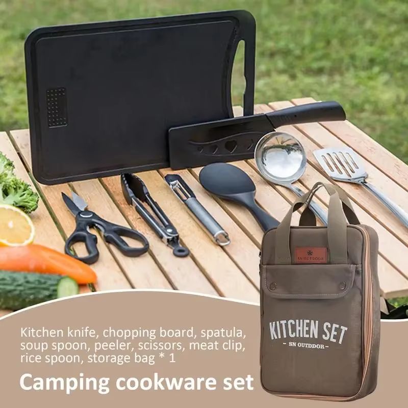 8pcs Camping Kitchen Cookware  - огляд і ціна Camping Cooking Rack