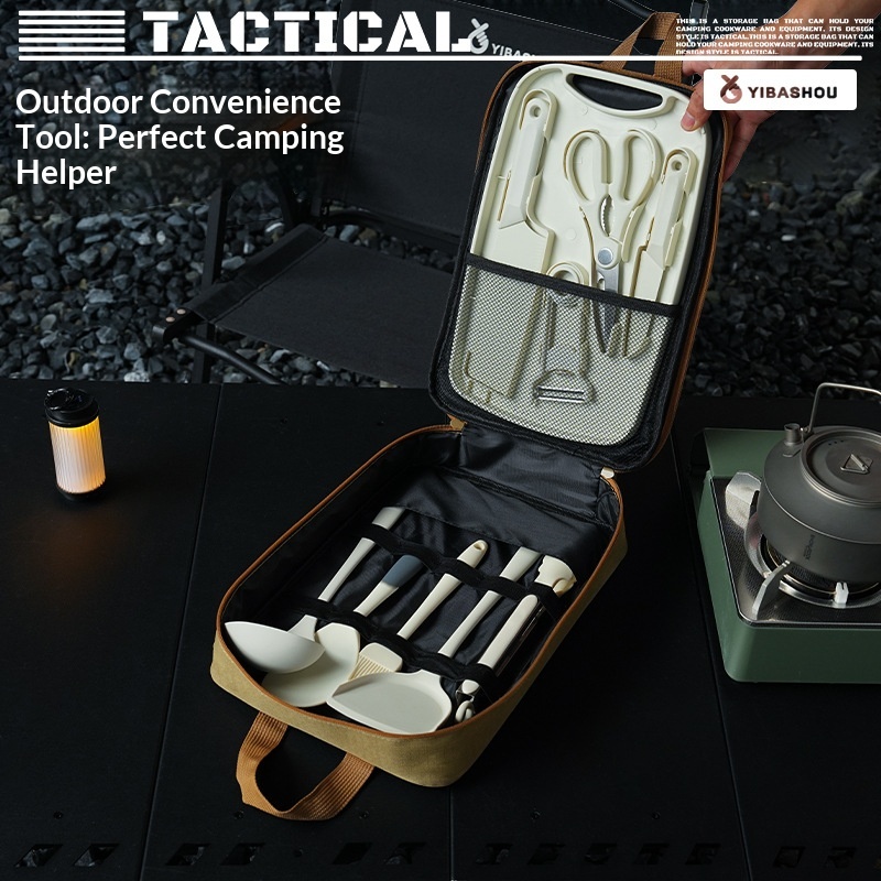Portable 9Pcs Camping Kitchenw - огляд і ціна Camping Cooking Equipment Bag
