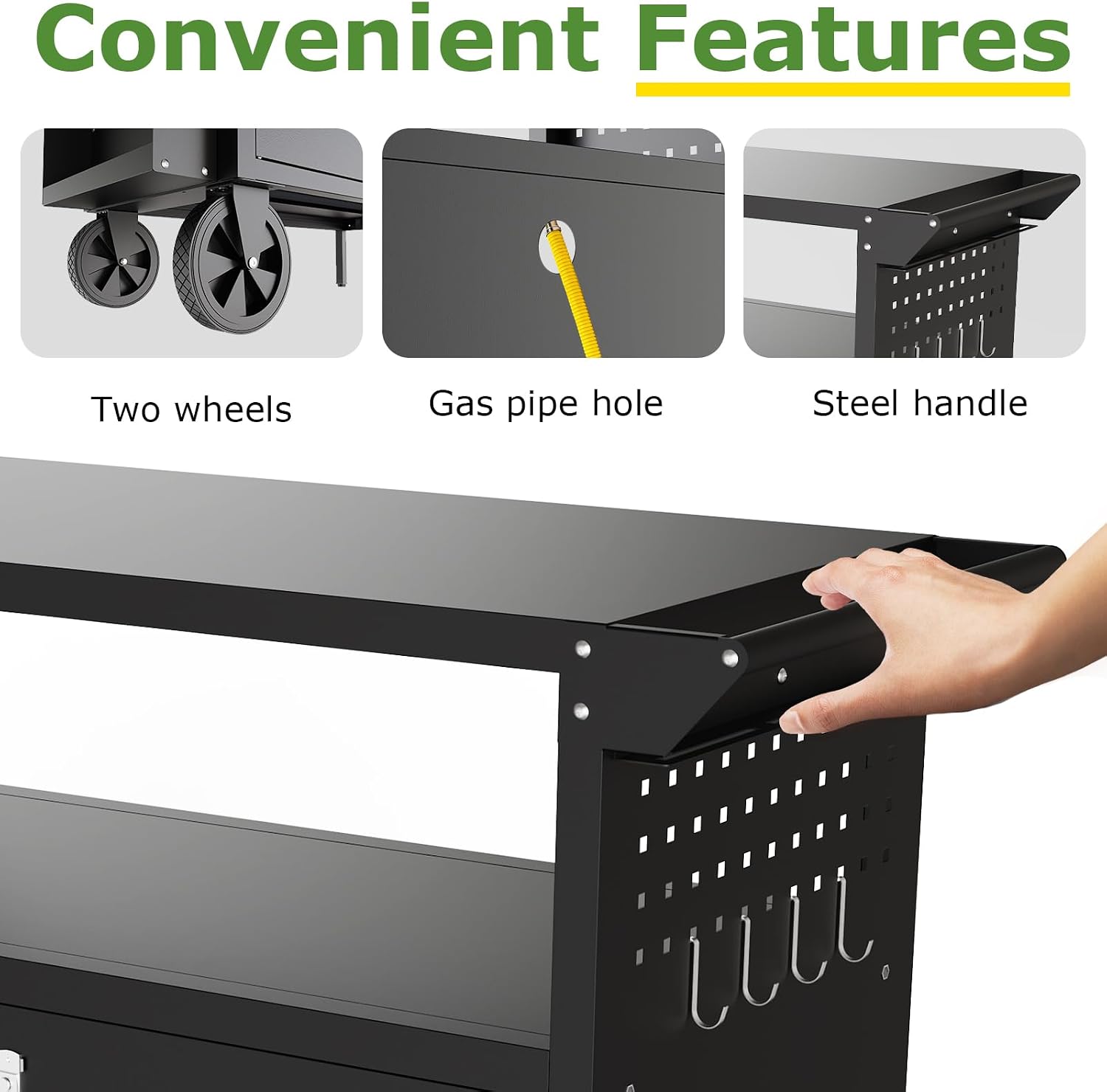 Outdoor Grill Cart Table With  - огляд і ціна Camping Cooking Area