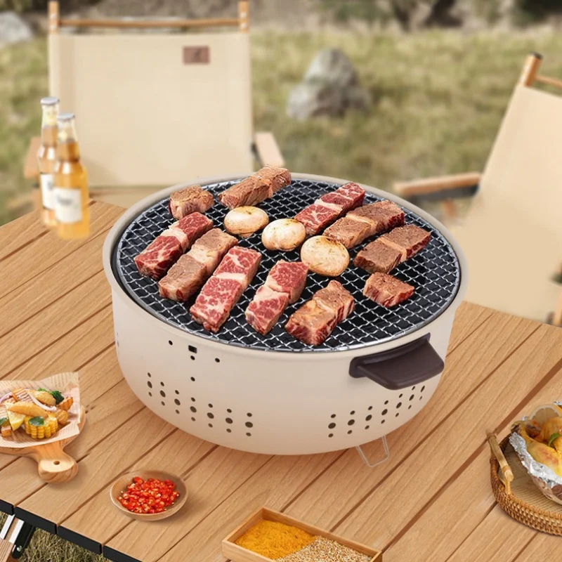Round Barbecue Stove 1/3pcs Po - огляд і ціна Camping Cooking Heater