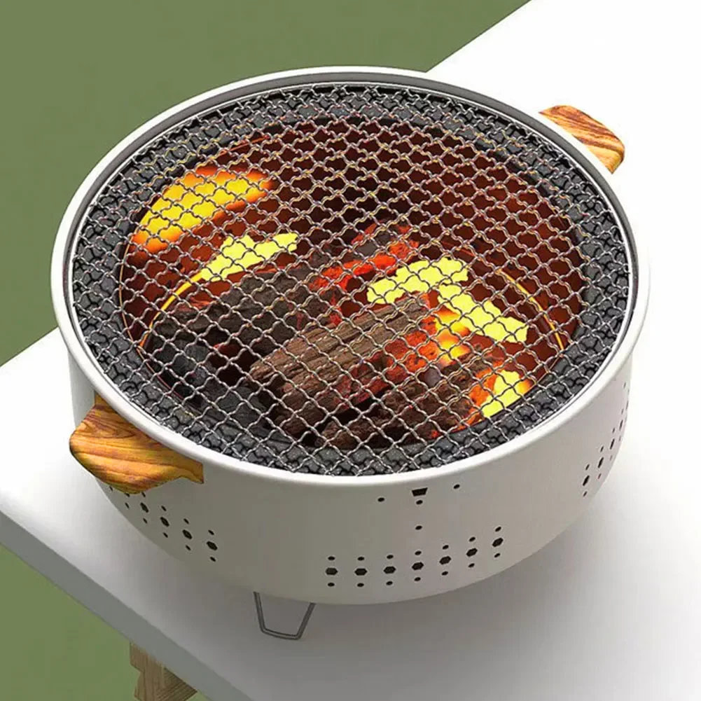 Round Barbecue Stove 1/3pcs Po - огляд і ціна Camping Cooking Heater
