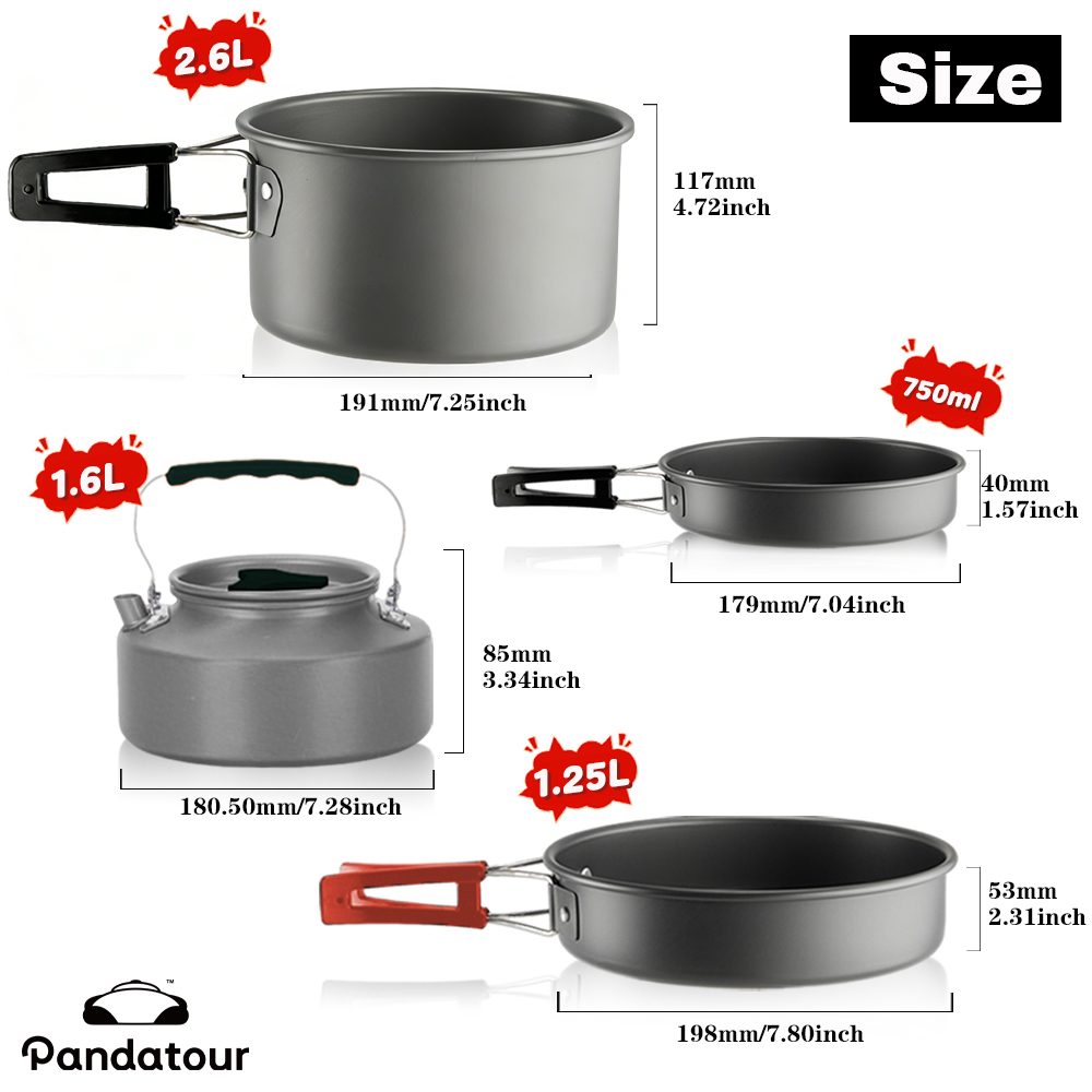 Pandatour Camping Cooking Alum - огляд і ціна Camping Cooking Set 2 Person