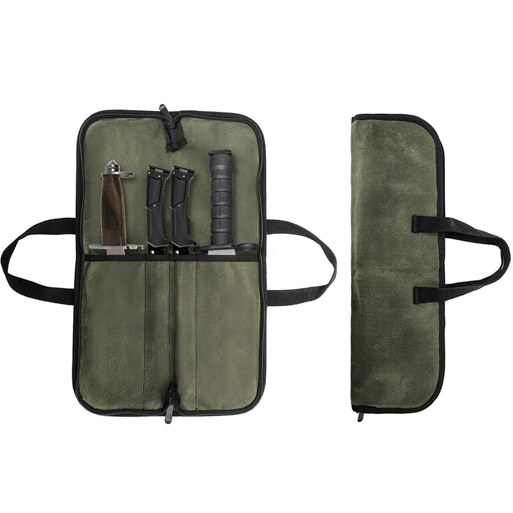 Waxed Canvas Knife Roll Bag Mu - огляд і ціна Camping Cooking Rack