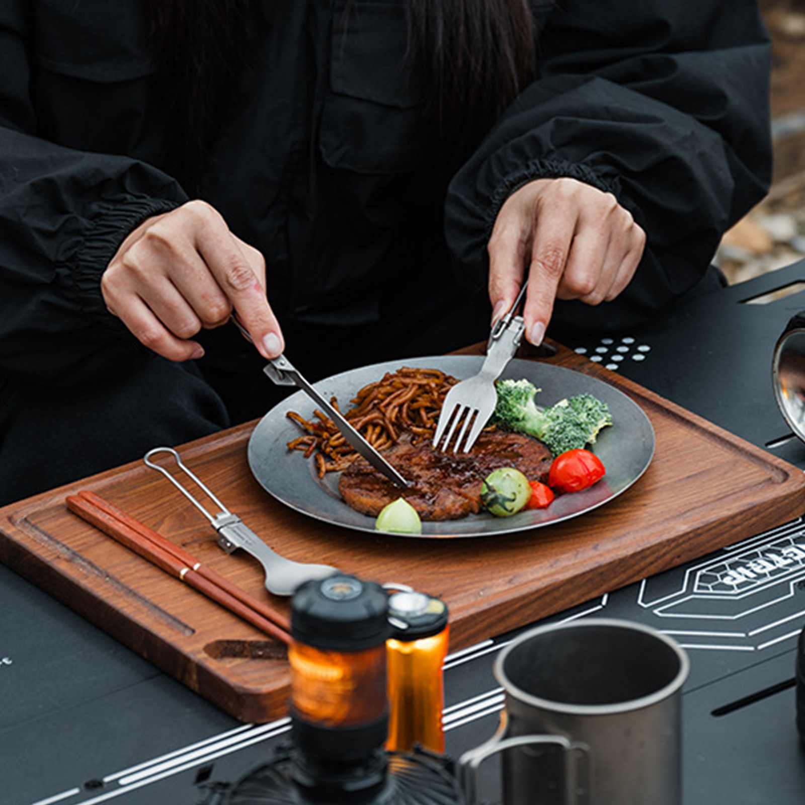 Titanium Camping Utensil Set L - огляд і ціна Camping Cooking Set Compact