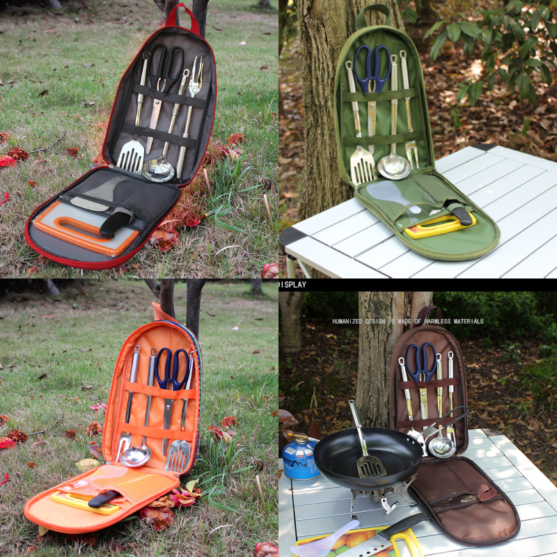 7pcs Camping Kitchen Utensil S - огляд і ціна Camping Cooking Equipment Bag
