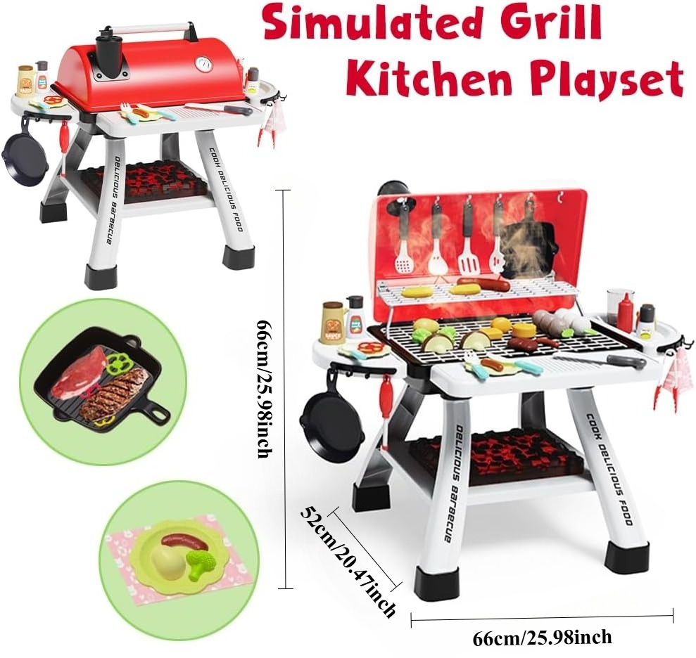 Kids BBQ Grill Playset Play Ki - огляд і ціна Camping Cooking With Kids