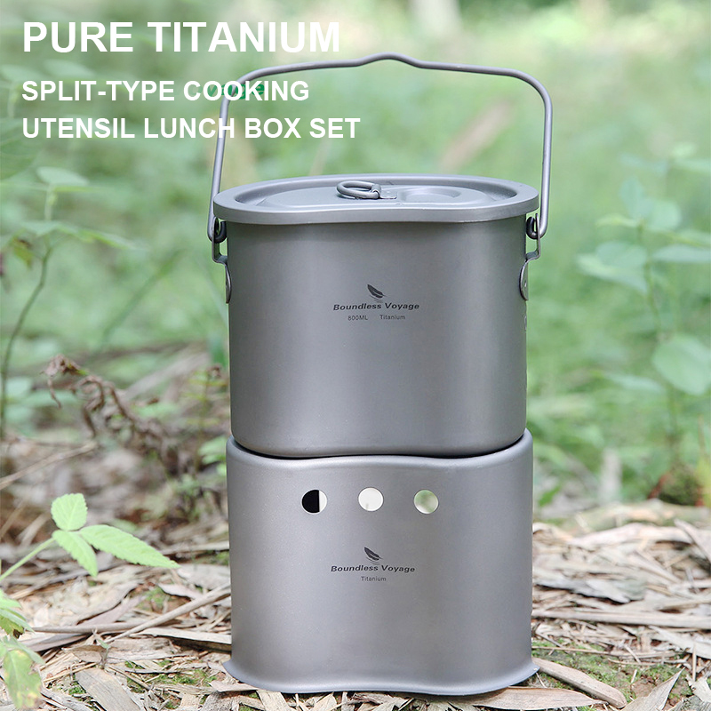 Pure Titanium Split-Type Cooki - огляд і ціна Camping Cooking Box Set