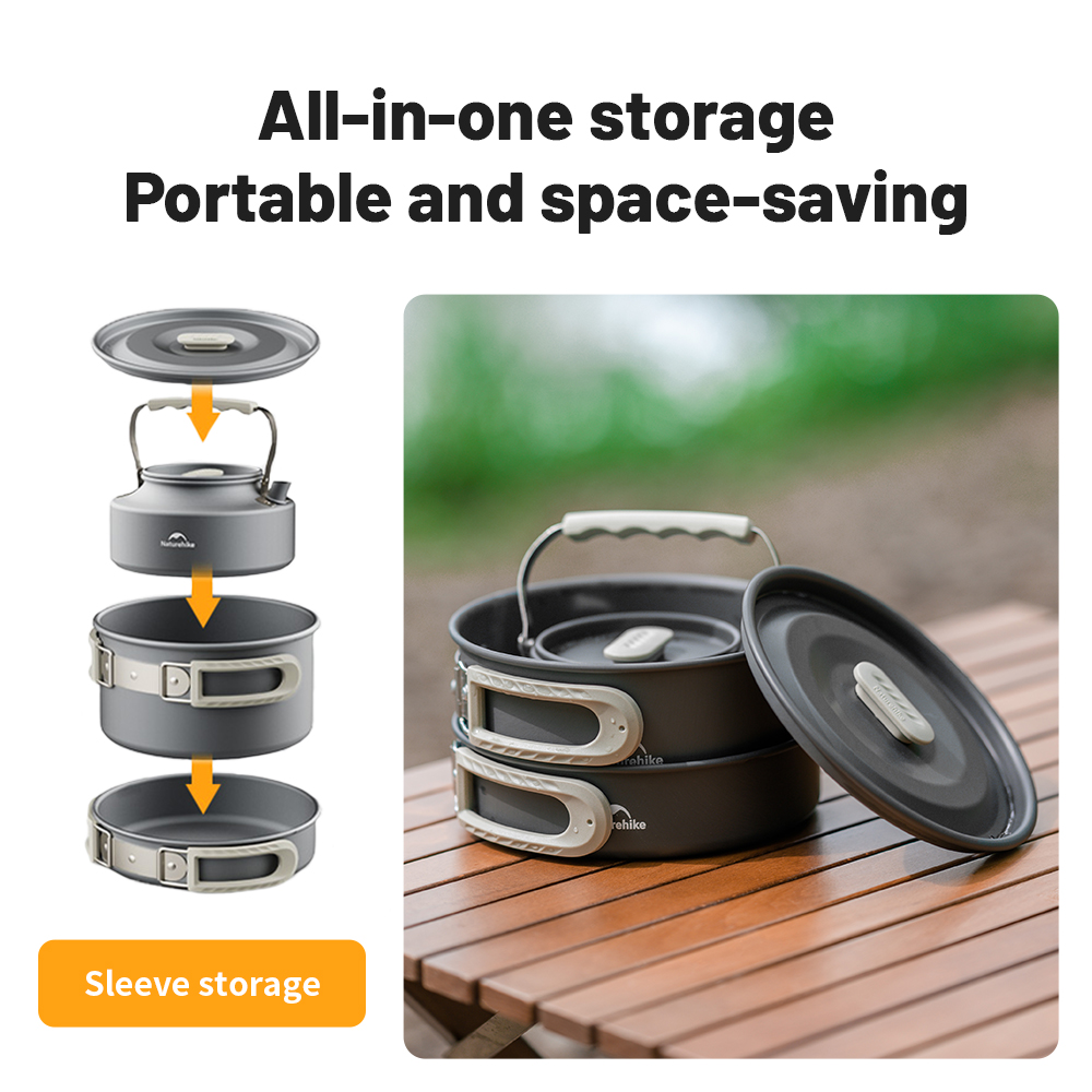 Naturehike Camping Cookware Ki - огляд і ціна Camping Cooking Set 2 Person