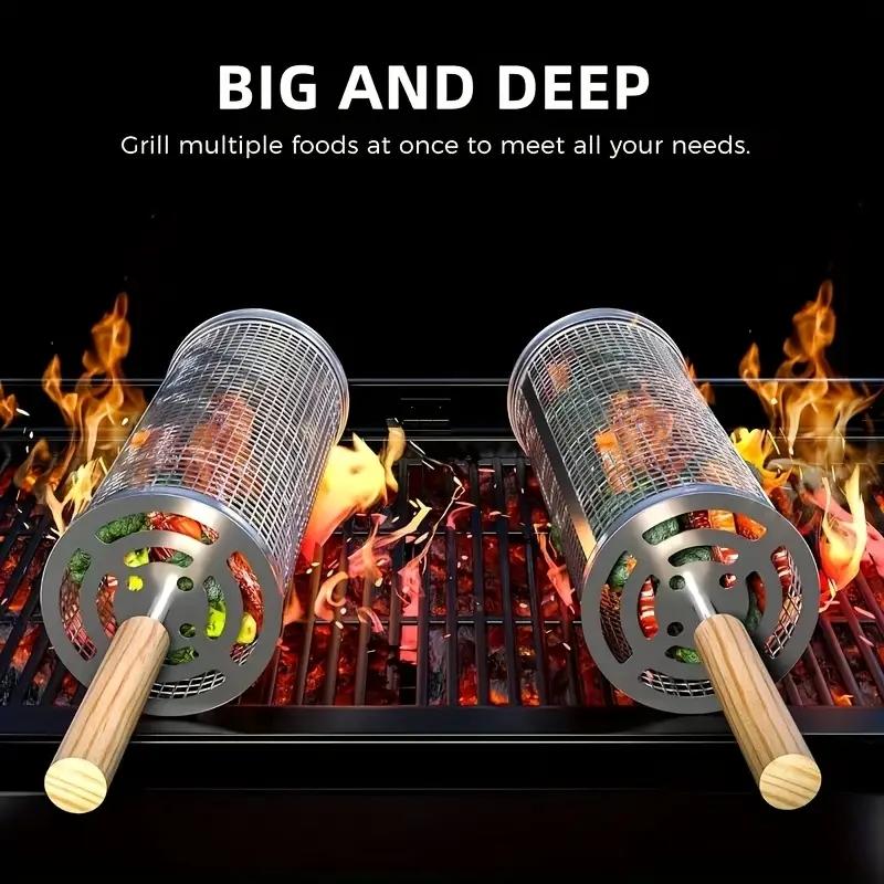 Stainless Steel BBQ Grill Bask - огляд і ціна Camping Cooking Area