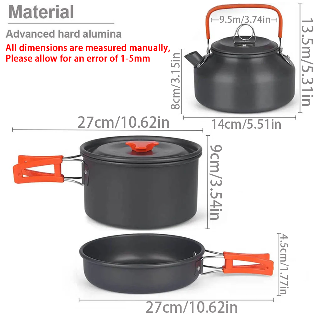 1pcs/1set Camping Cookware Kit - огляд і ціна Camping Cooking Set Compact