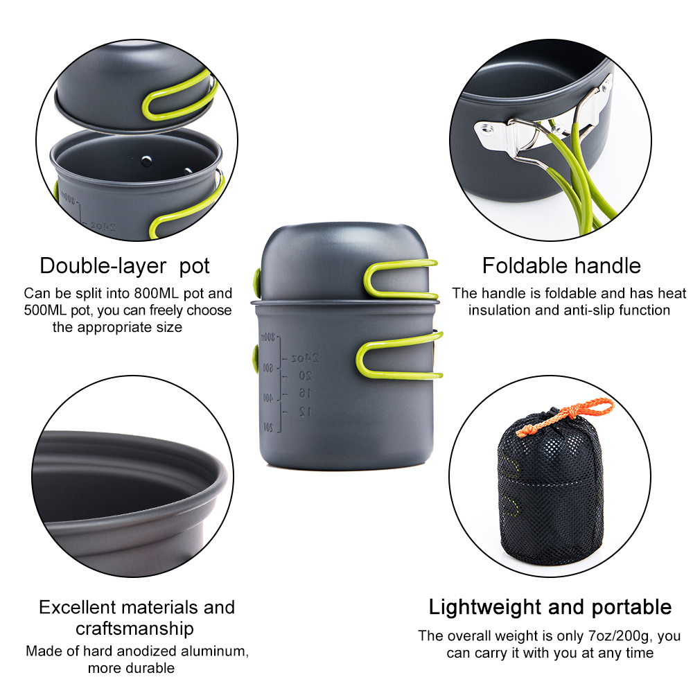 Widesea Ultralight Camping Coo - огляд і ціна Camping Cooking Set 2 Person