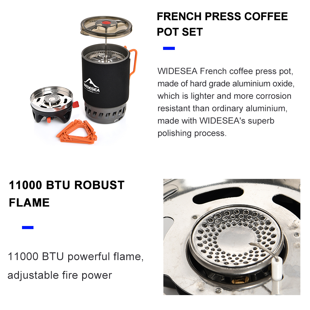 Widesea Portable Camping Coffe - огляд і ціна Camping Cooking Set 2 Person