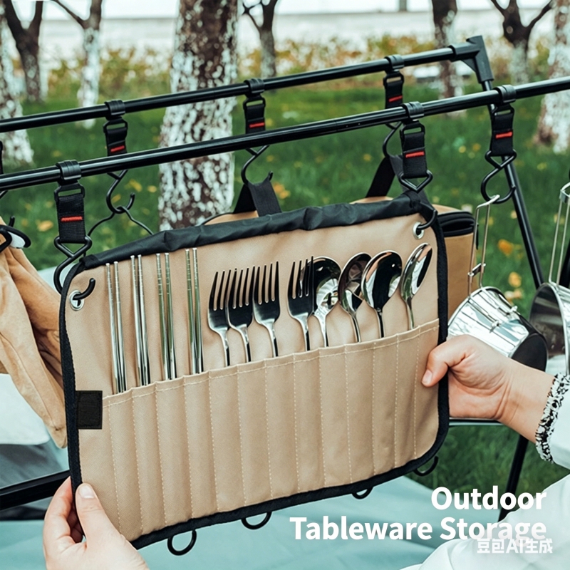 Portable outdoor cutlery stora - огляд і ціна Camping Cooking Equipment Bag