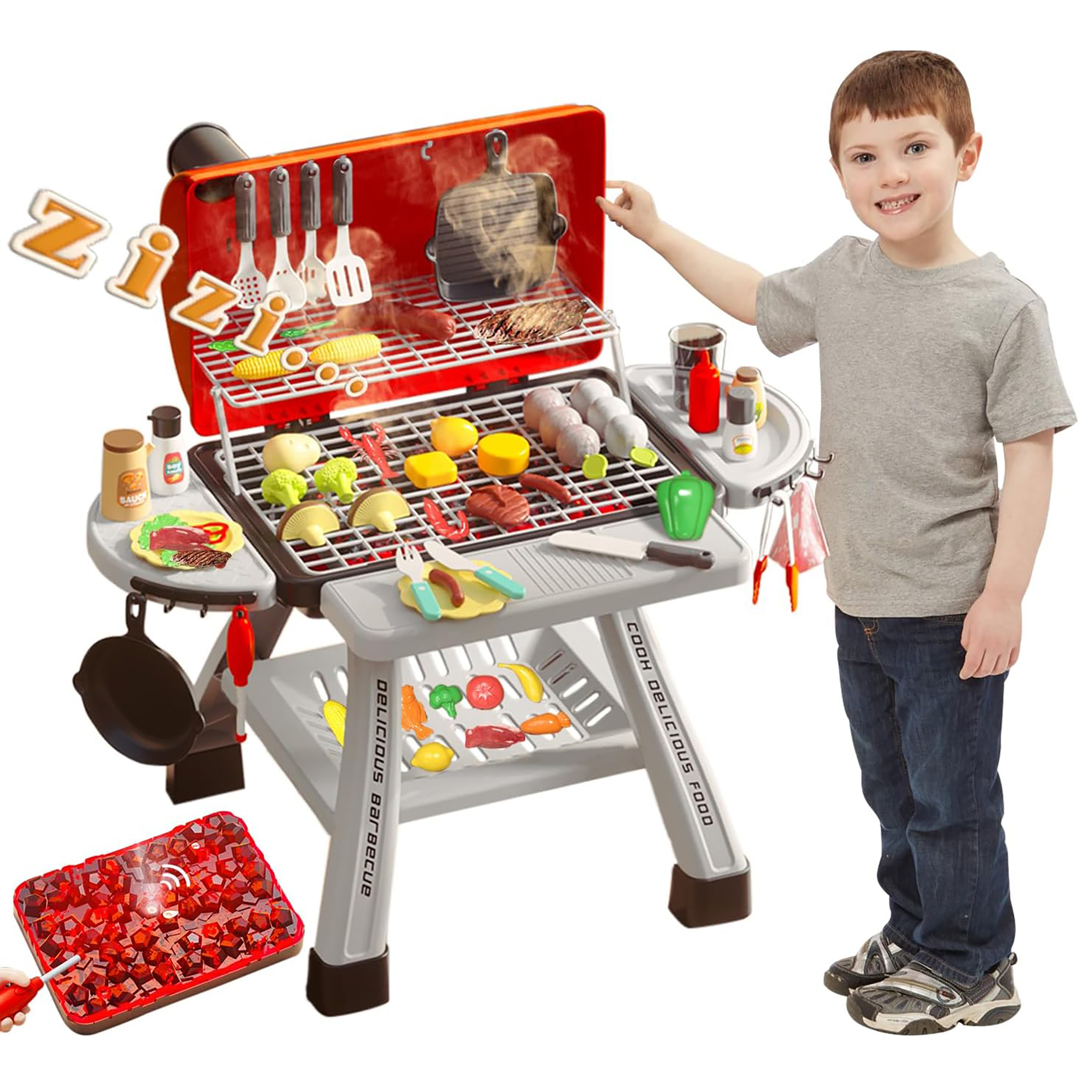 Kids BBQ Grill Playset Play Ki - огляд і ціна Camping Cooking With Kids