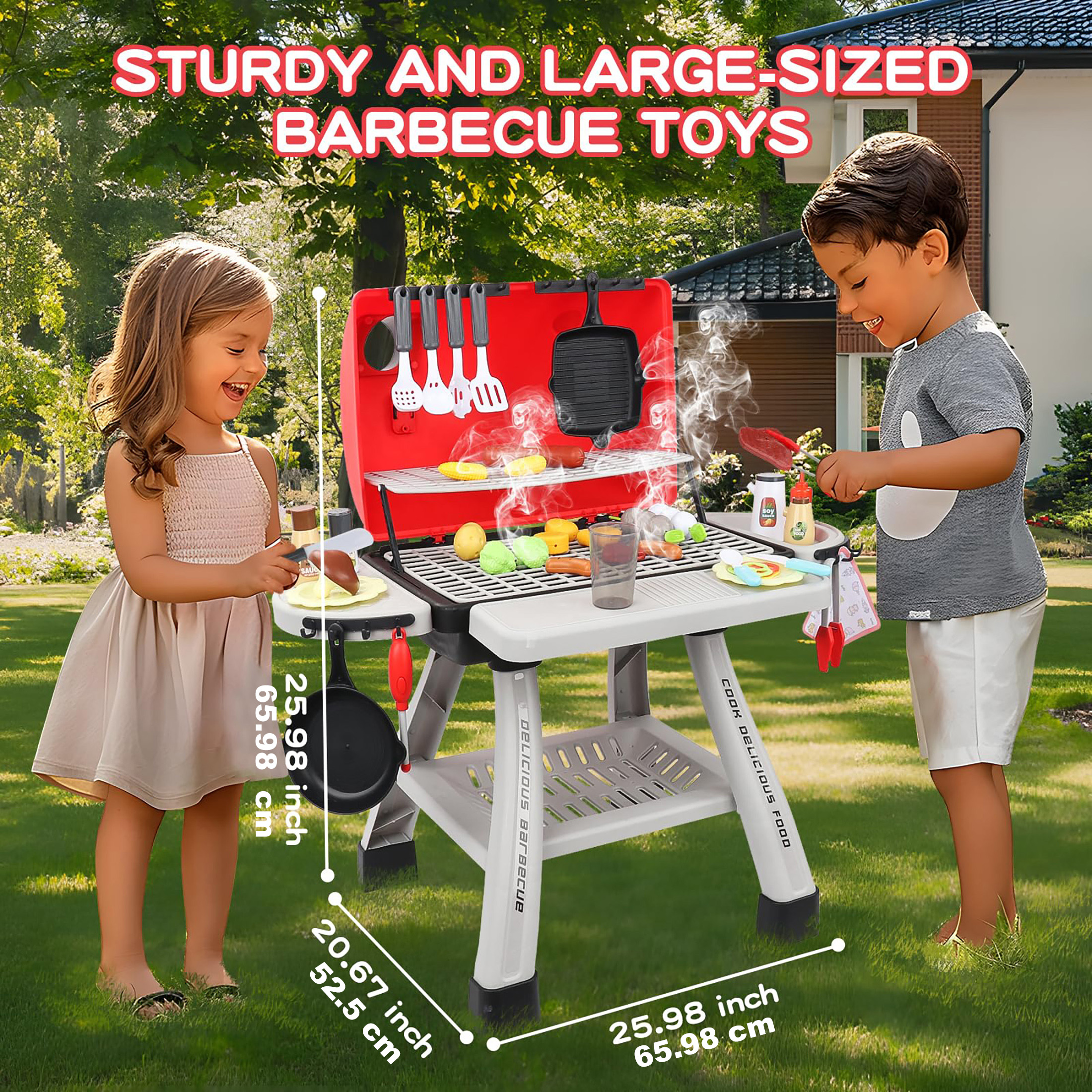 Kids BBQ Grill Playset Play Ki - огляд і ціна Camping Cooking With Kids