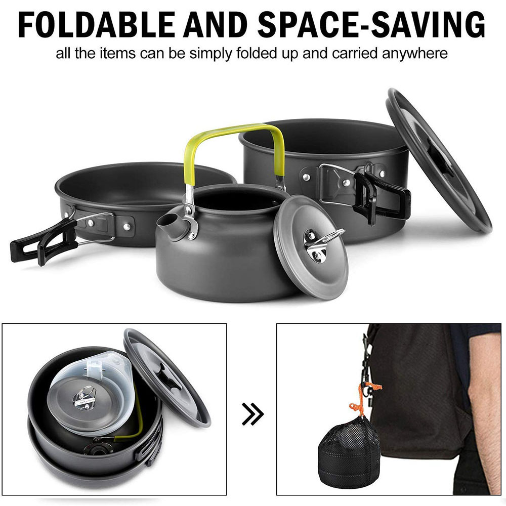 Outdoor Camping Cookware Set A - огляд і ціна Camping Cooking Set 2 Person