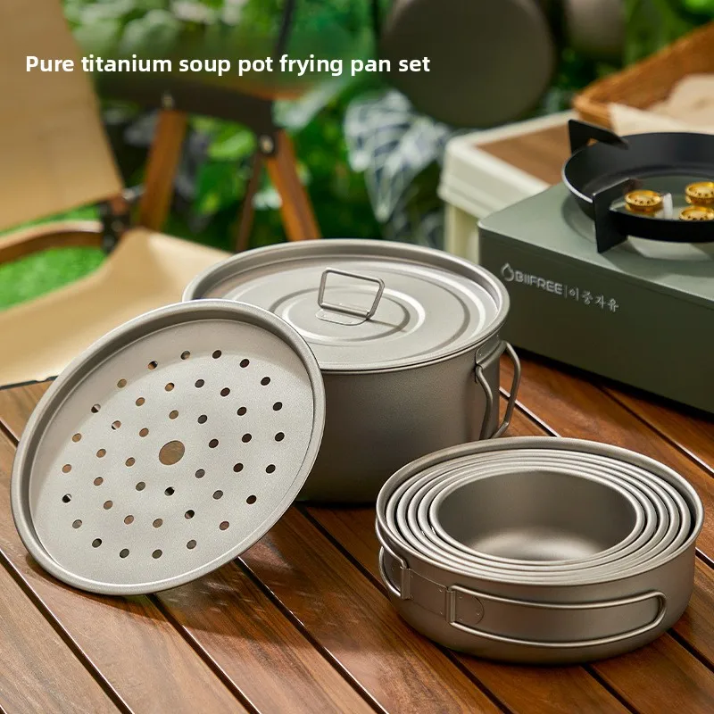 Titanium Outdoor Pot Set Picni - огляд і ціна Camping Cooking Set Compact