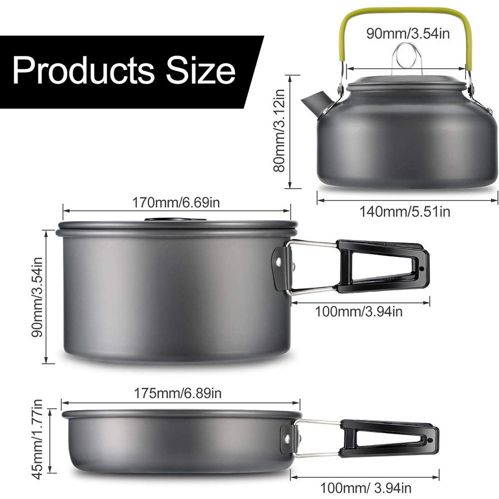 Outdoor camping cookware set m - огляд і ціна Camping Cooking Set 2 Person
