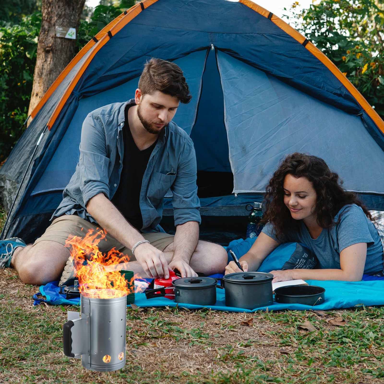 1Pcs Outdoor Charcoal Ignition - огляд і ціна Charcoal Chimney Starter