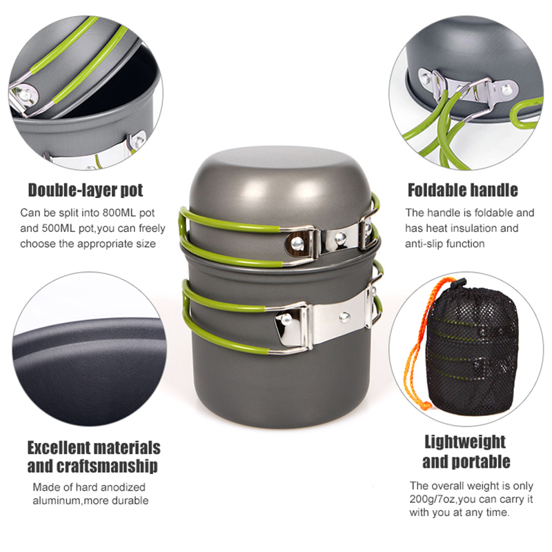 WESTTUNE Camping Pot Hiking Co - огляд і ціна Camping Cooking Set 2 Person