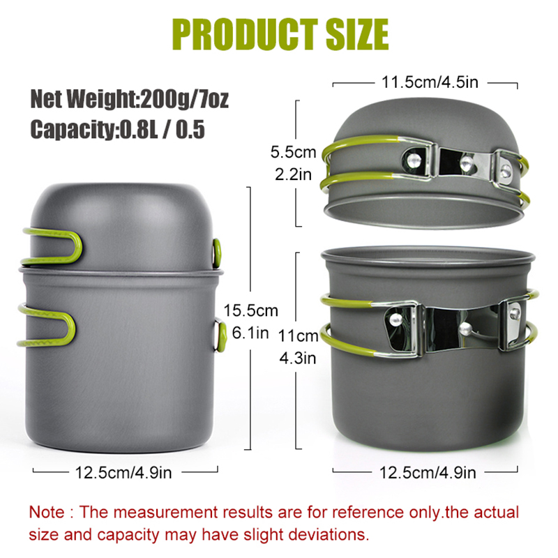 WESTTUNE Camping Pot Hiking Co - огляд і ціна Camping Cooking Set 2 Person