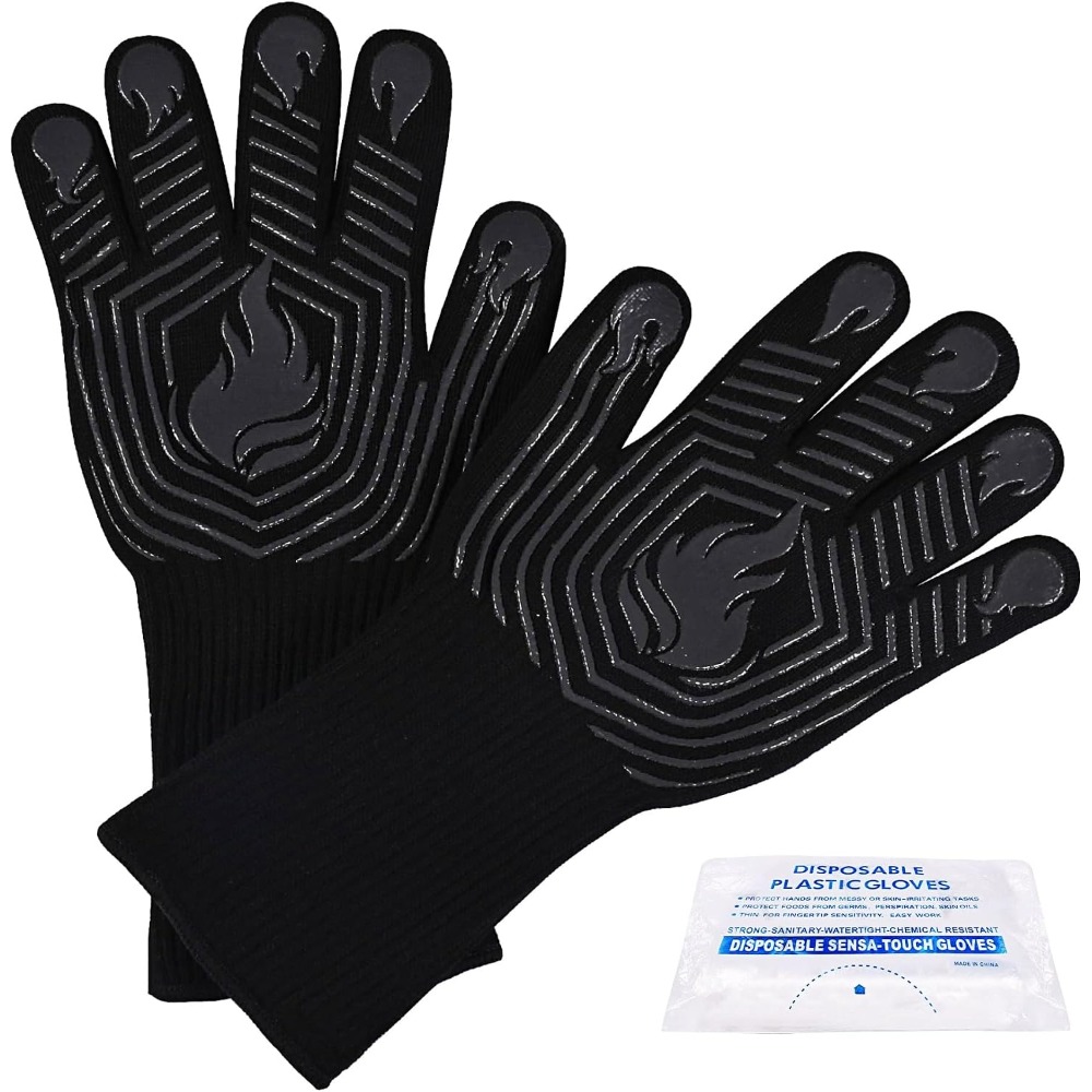BBQ Gloves, 1472°F Heat Resist - огляд і ціна Camping Cooking Area